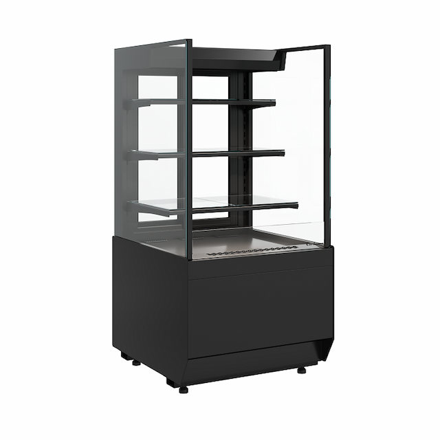 Витрина холодильная Carboma Cube 2 KC70 VM 0,6-2 STANDARD открытая прямая боковина (версия 2.0) (9005)