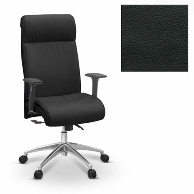 Кресло руководителя Юнитекс Dark 3D экокожа премиум черная CN1114