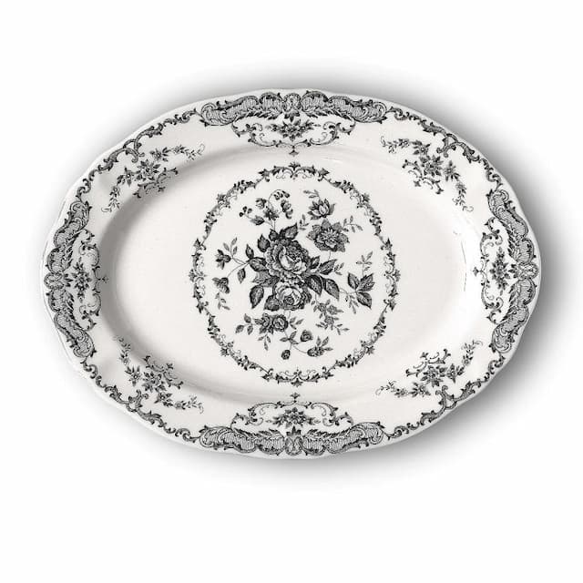 Блюдо овальное 30,5x22 см Bitossi Rose Black BID00432