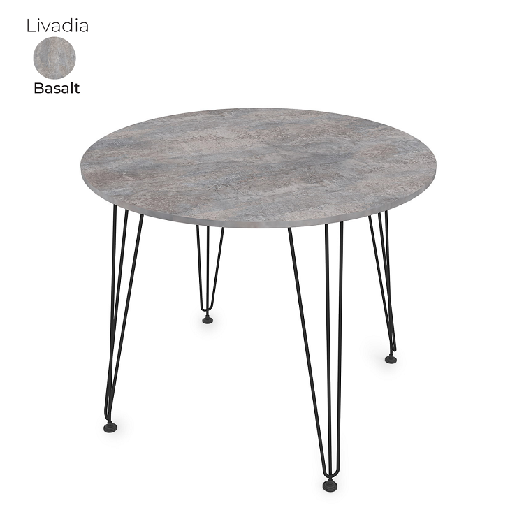 Стол обеденный круглый Алсав 21Livadia.009 Basalt