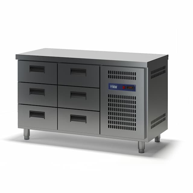 Стол холодильный ТММ СХСБ-К-2/1Д-6Я (с бортом)(2280х700х870)