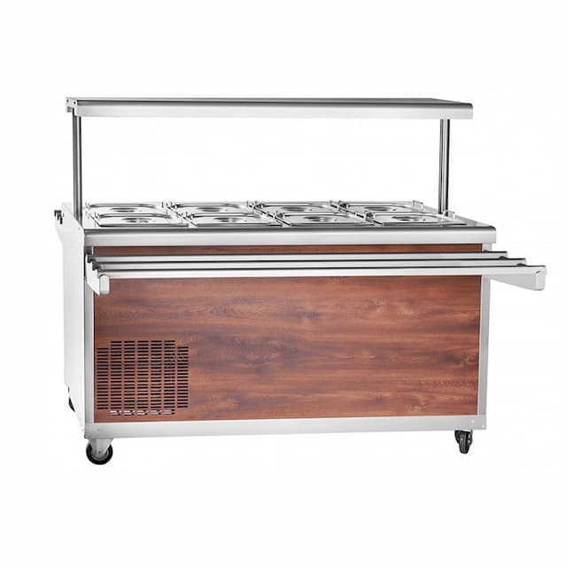 Прилавок холодильный Abat ПВВ(Н)-70ПМ-01-НШ цвет дуб