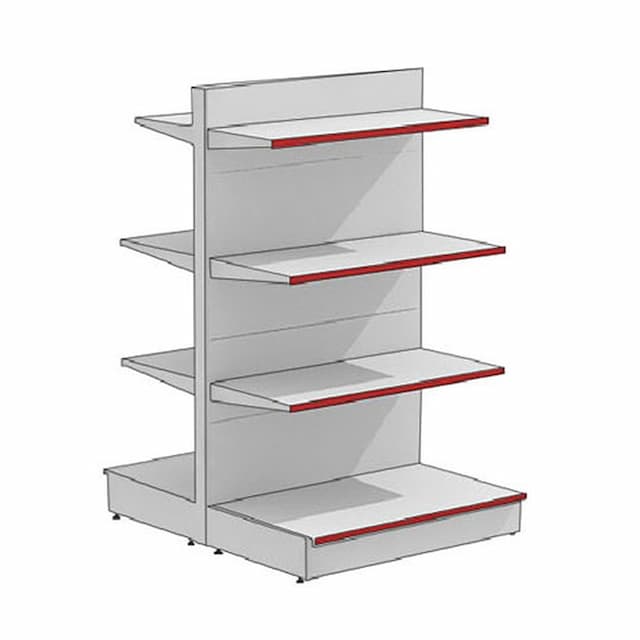 Стеллаж торговый островной Cryspi Praktisch L=1250 Н=1650